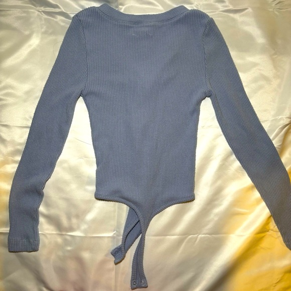 Yummy Sweater Co. Women Light Blue Bodysuit Size XS Soft - Picture 8 of 12